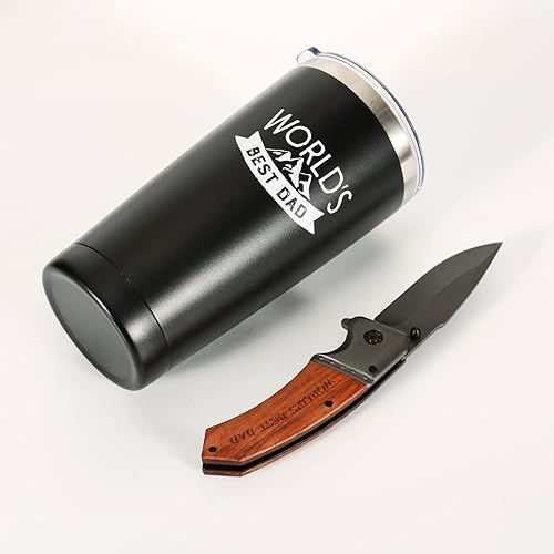 Miniatura 6 de VTIVE Regalos para papá de hija, hijo, niños, regalos para papá para el día del padre, cumpleaños, Navidad, World's Best Dad Ever - Vaso de café de