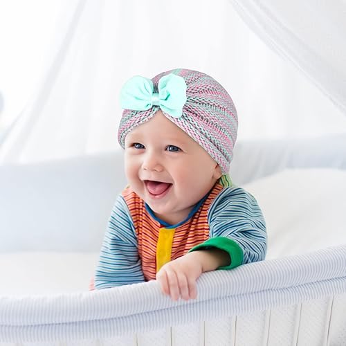 Miniatura 6 de ONESING Baby Hats Newborn Hat Soft Toddler Hats Infant Winter Hat Warm Knit Bow Infant Beanie Baby Turban Hat for Girls Boys