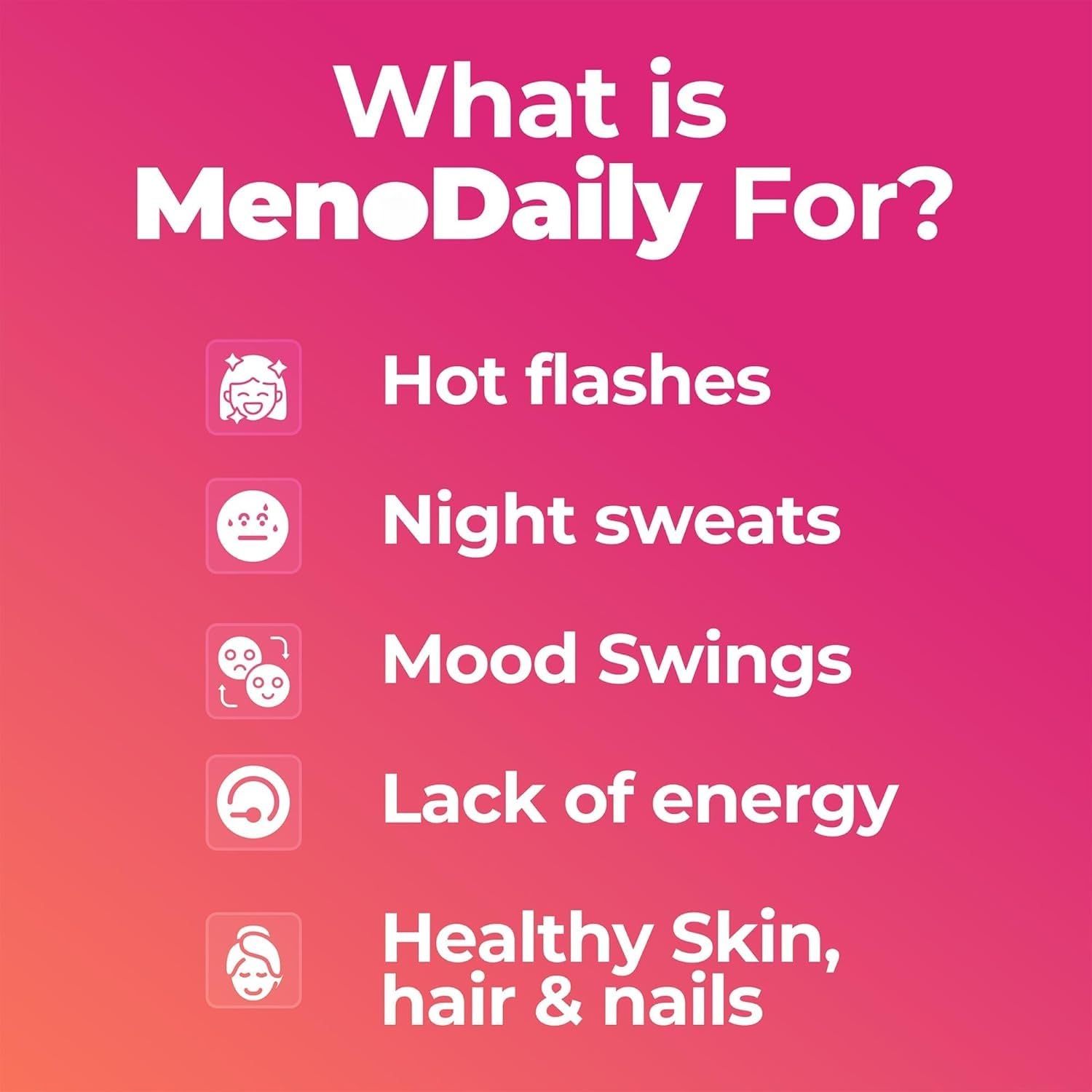 Impulsar el metabolismo, piel, cabello y uñas saludables, sofocos, apoyo al estado de ánimo