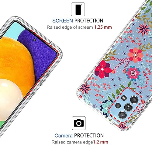 Miniatura 2 de Zoeirc Funda para Galaxy A52 5G4G, funda transparente, TPU 360 cuerpo completo a prueba de golpes híbrido transparente cubierta del teléfono para