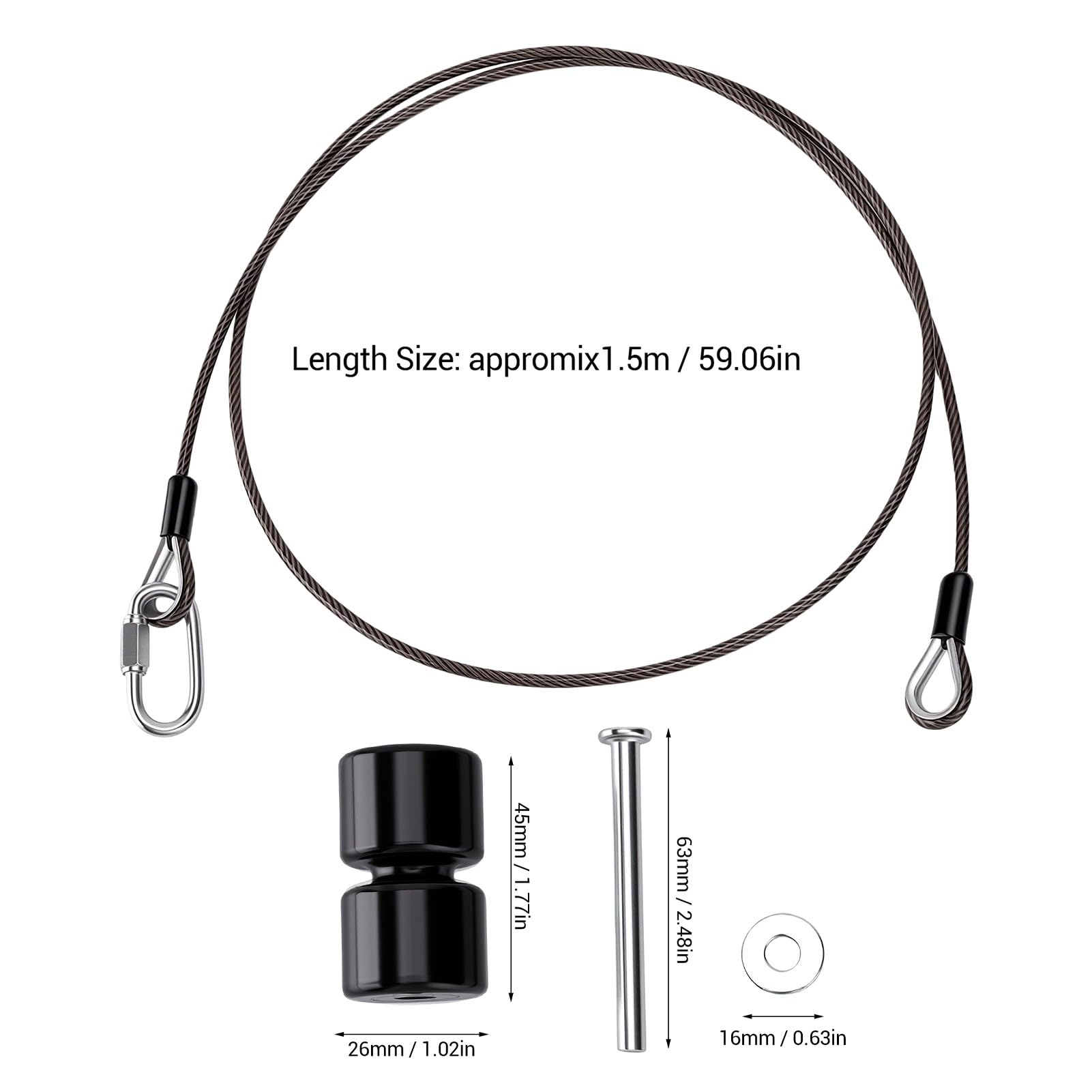 banapoy 2 Sztuki Linki Nośne Stali Nierdzewnej Przyczepy GMNR925 (BLACK)