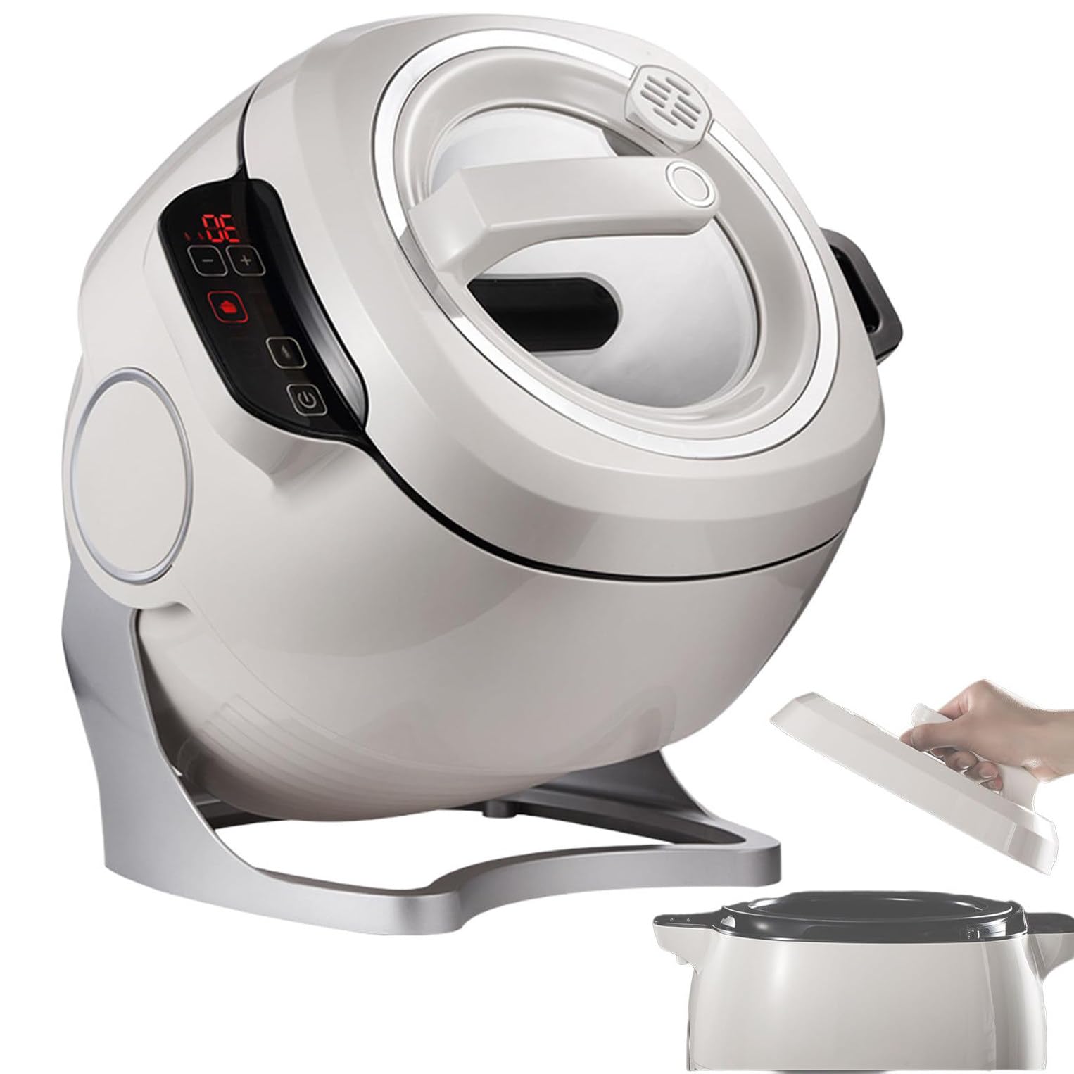 2000w Automatic Cooking Machine, 360° Rotation Pot, Commercial Auto Stir Fry Machine, for Cooking &amp; Stewing, Multifunctional Choose with Smart Touch