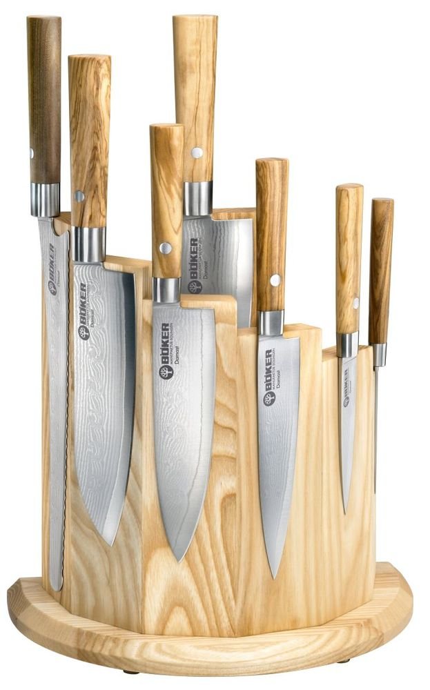 Böker 30401 - Blocco portacoltelli in Legno d'olivo