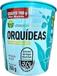 Fertilizante Adubo Para Orquideas 350g Flores Super Premium Npk 10-20-10 Micro Nutrientes Com Vaso