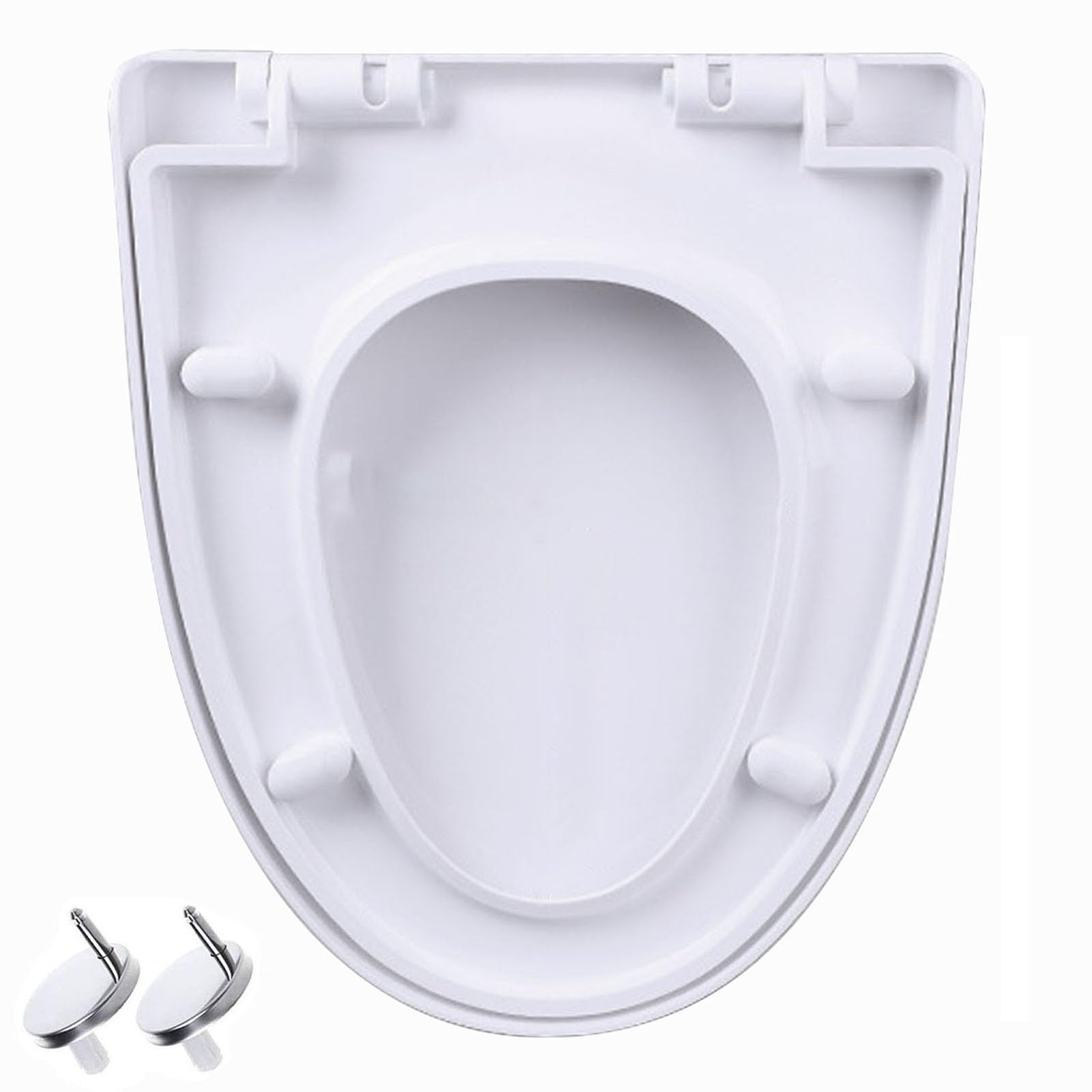 Dxpsxjl One Color Soft Close Close Toilet Seat, Adjustable, Lightweight, Durable, Portable, User-Friendly, Compact, Elongated, Quiet, Easy, Install