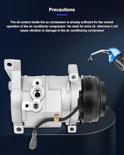 Miniatura 7 de ECCPP Compresor de CA de enfriamiento rápido 2006-2016 para Chevrolet Express 1500 2500 3500 para GMC Savana 1500 2500 3500 A/C Compresor con