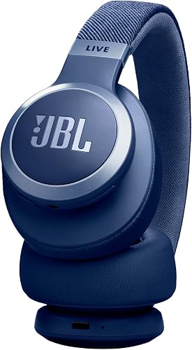 JBL Live 770 NC Wireless Over-Ear Headphones with Noise-Cancelling Technology and 65-Hour Battery Life, Blue - 3