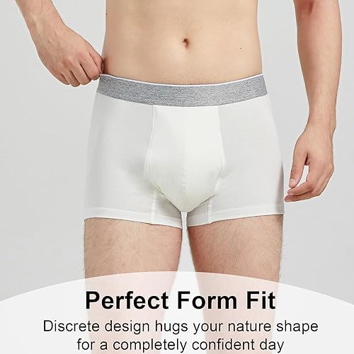 Miniatura 6 de Ropa interior para incontinencia para hombre, lavable, de algodón a prueba de fugas, 1.7 fl oz, protección contra fugas de la vejiga, paquete de 2