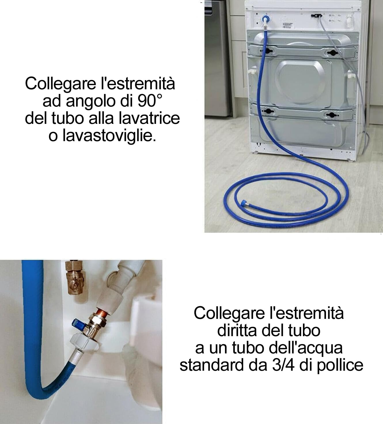 Tubo di carico 3/4`` angolato - 3/4`` diritto, 1,50 m