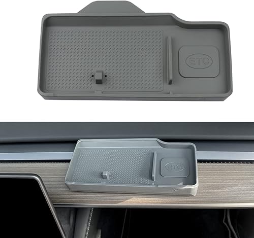 Bandeja organizadora de consola central para Tesla Modelo 3 Modelo Y detrás de la pantalla oculta tablero de almacenamiento antideslizante soporte