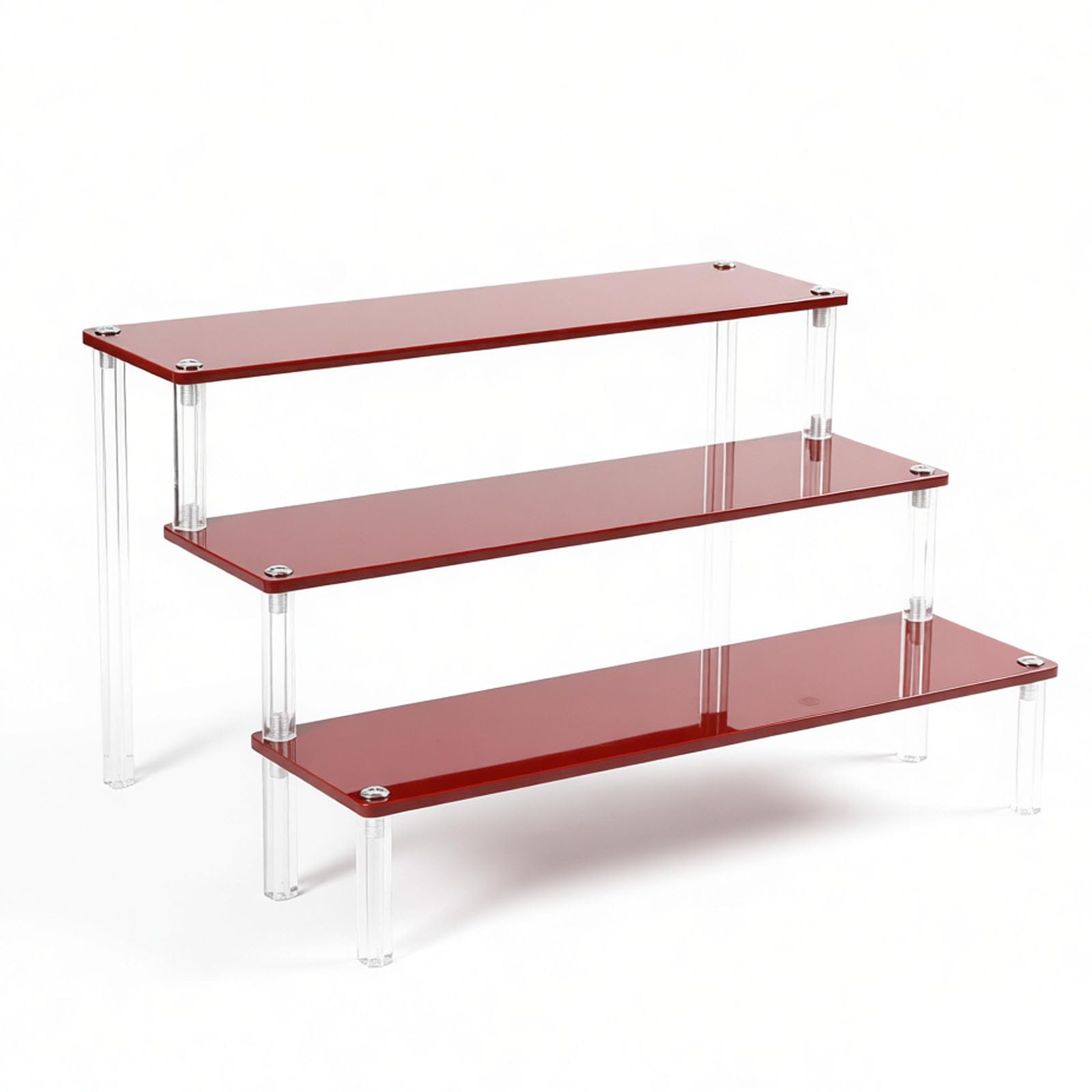 CXGBQSJ Multi Tier Acrylic Display Riser for Retail Shop and Home Organisation, Transparent Step Stand For Figurines and Collectible Display,3rd Floor