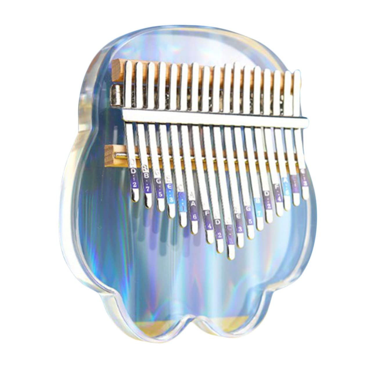 Yardwe 1 Set Mini Kalimba Acrilico Trasparente Strumento Musicale Portatile per Principianti e Adulti Guida All Apprendimento Inclusa Design Elegante e Duraturo Strumenti Musicali