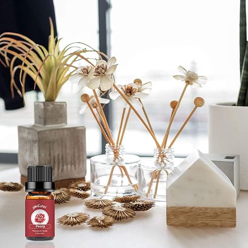 Miniatura 4 de Aceite esencial de peonía de yethious para difusor y aromaterapia Aceite puro de peonía para la piel - 10 ml