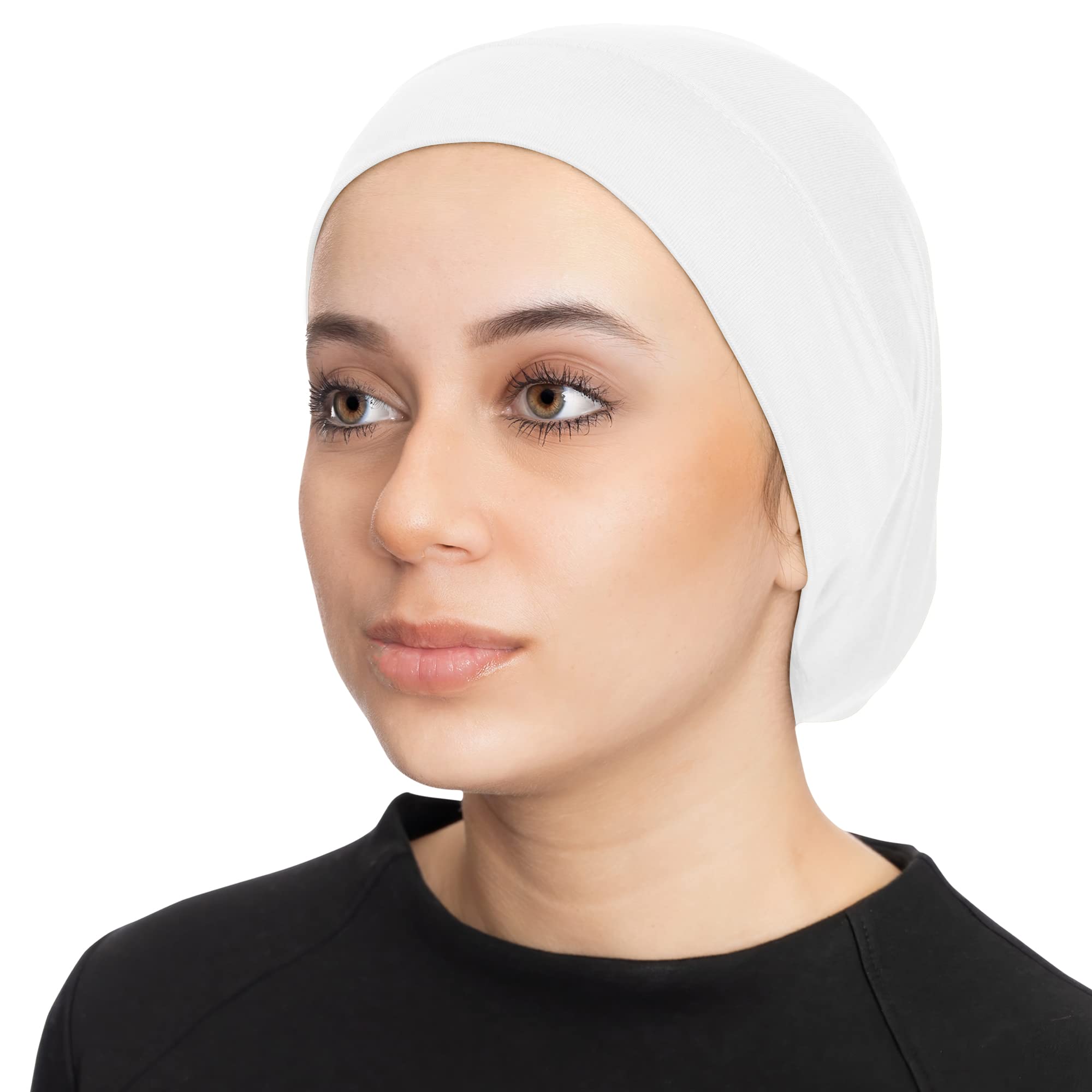 TheHijabStore.com Women's Stretch Under Scarf Convenient Bonnet Jersey Cap Head Wrap - Tube Hat Opens on 2 Ends