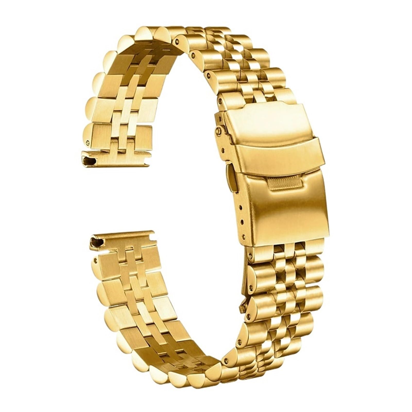 Pasek do zegarka ze stali nierdzewnej 18 mm-30 mm, unisex, metalowy, odpowiedni do zegarków kwarcowych lub inteligentnych akcesoriów zamiennych