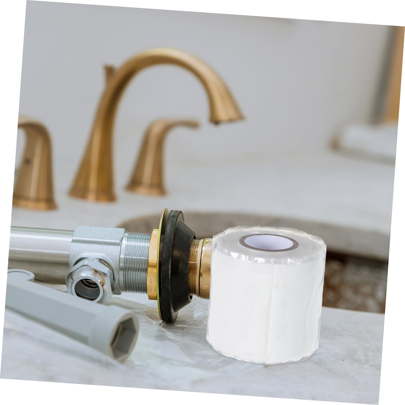 nastro isolante, 1 rotolo di gomma siliconica autoadesiva professionale for la sigillatura tubi e riparazioni elettriche(White)