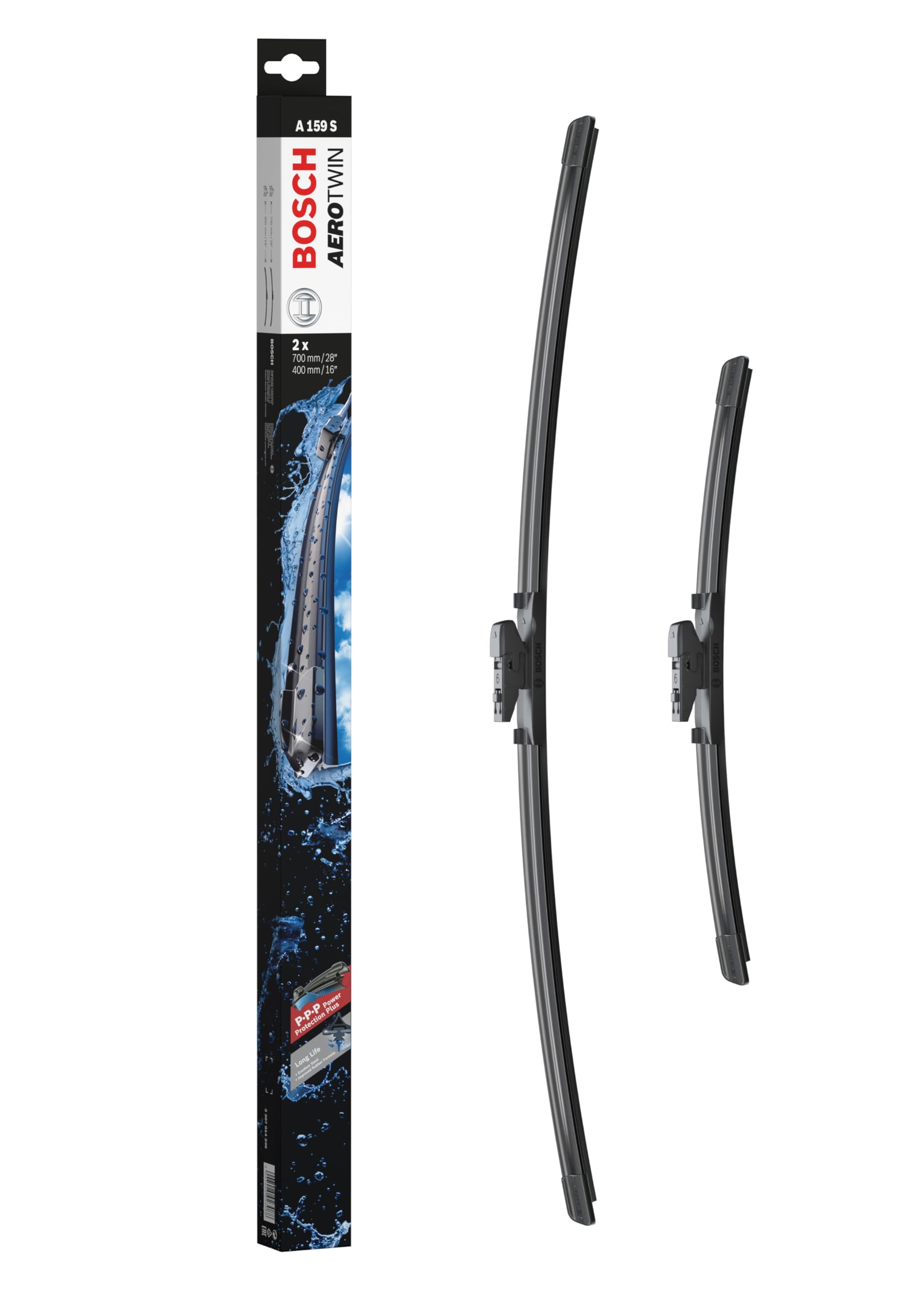 2 x Bosch AeroTwin Front Windscreen Wiper Blade - 40/70cm - OEM for Toyota Prius
