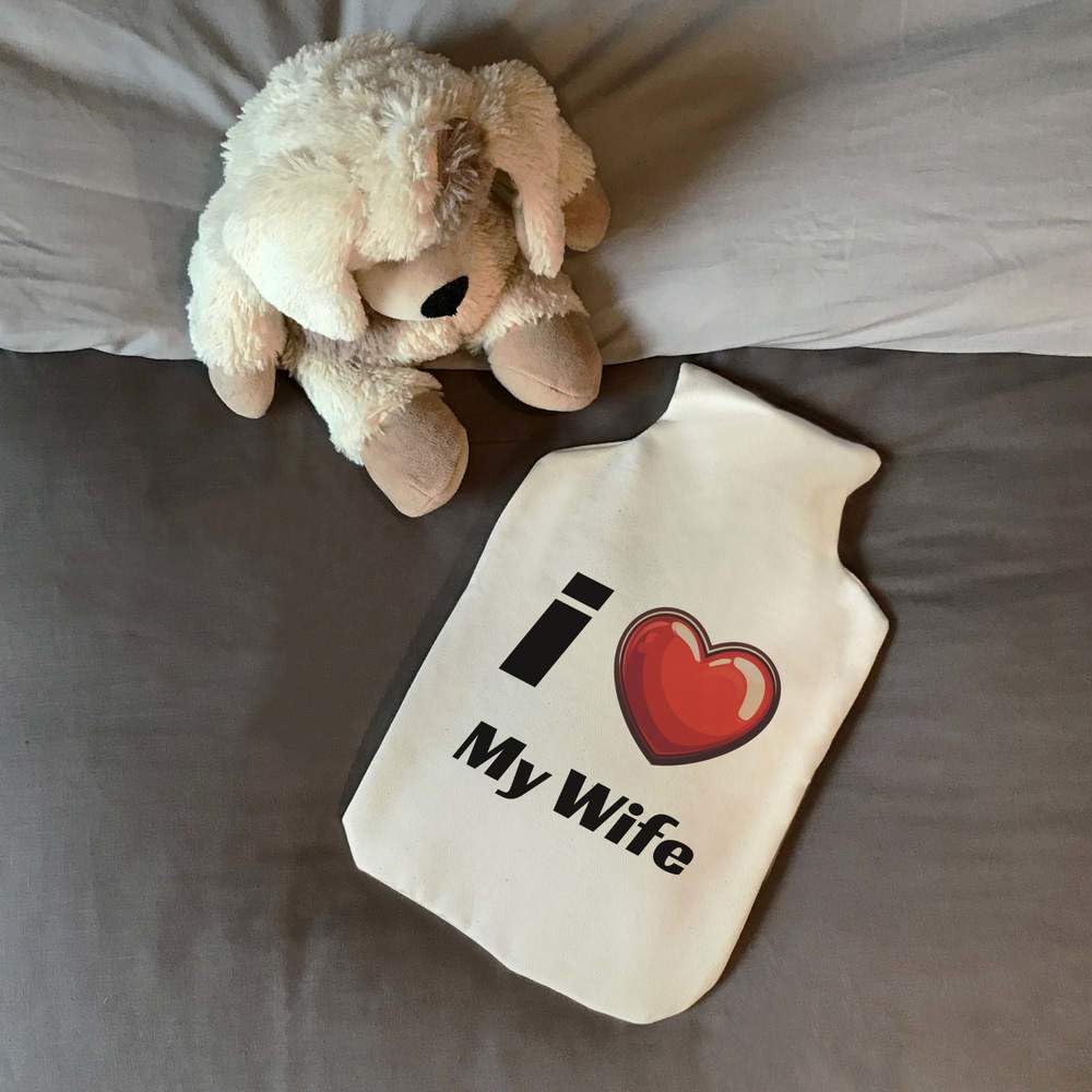 'I Love My Wife' Hot Water Bottle Cover (HW00039911)