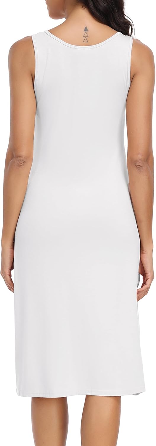 Lovasy Full Slip for Women Under Dress Long Wide Straps Slips Sleeveless Tank Tops Dresses Nightgown S-3XL - Image 3