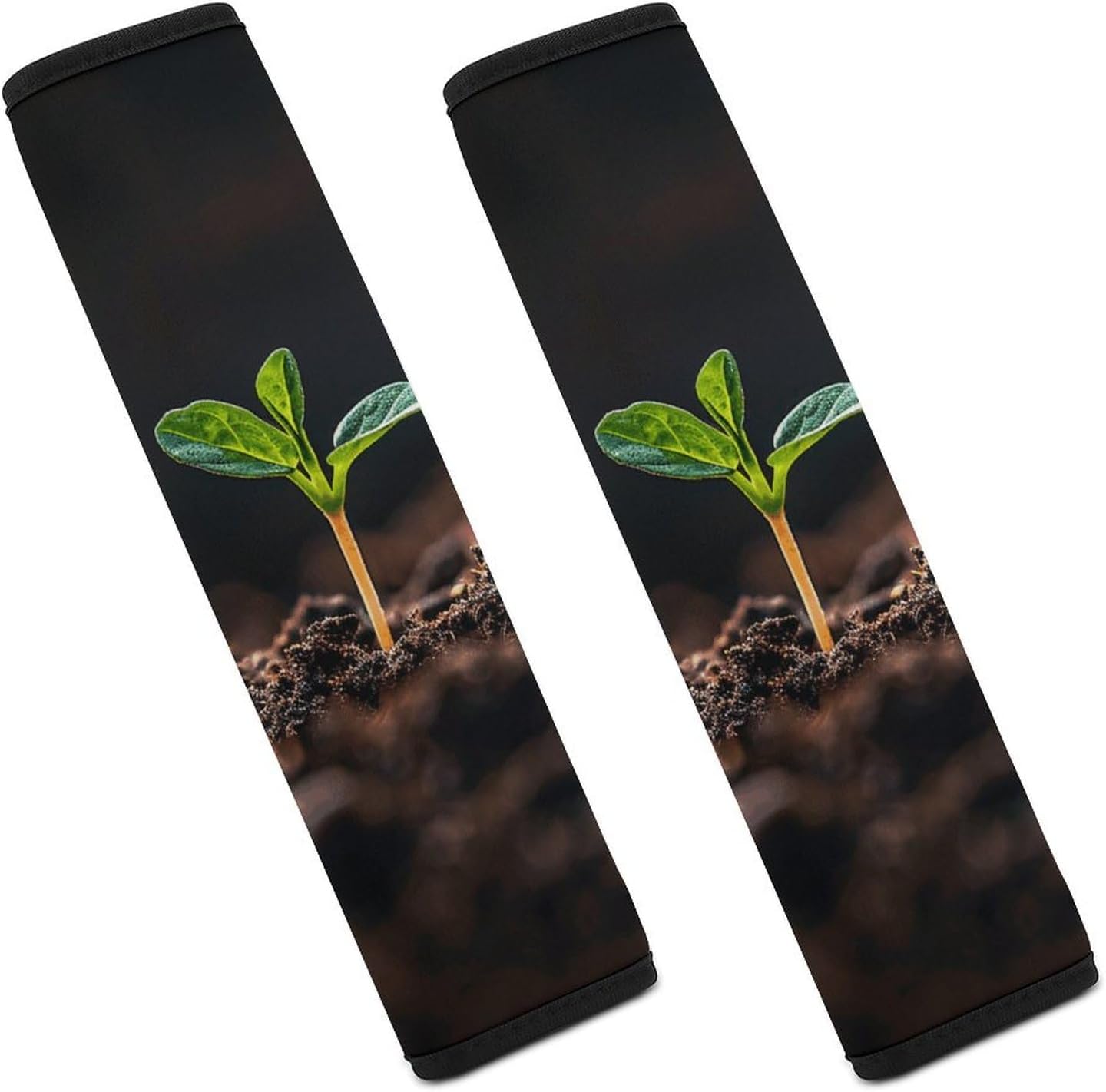 2 PCS Super Soft Car Seat Belt Pad, Cute A Seedling Sprouts Printed Waterproof Sweat-Absorbing Seat Belt Covers Backpack Shoulder Pad for All Car Seats Baby Strollers