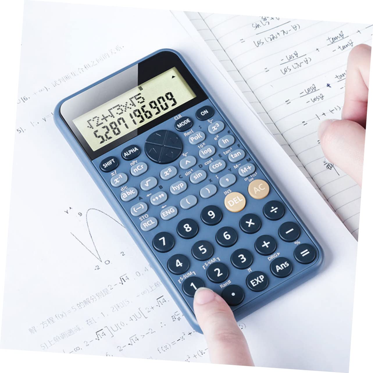 STOBOK 2pièces Calculatrice Scientifique Portable De Fonctions Outil Pratique pour Étudiants Comptabilité Et Mathématiques Bleu
