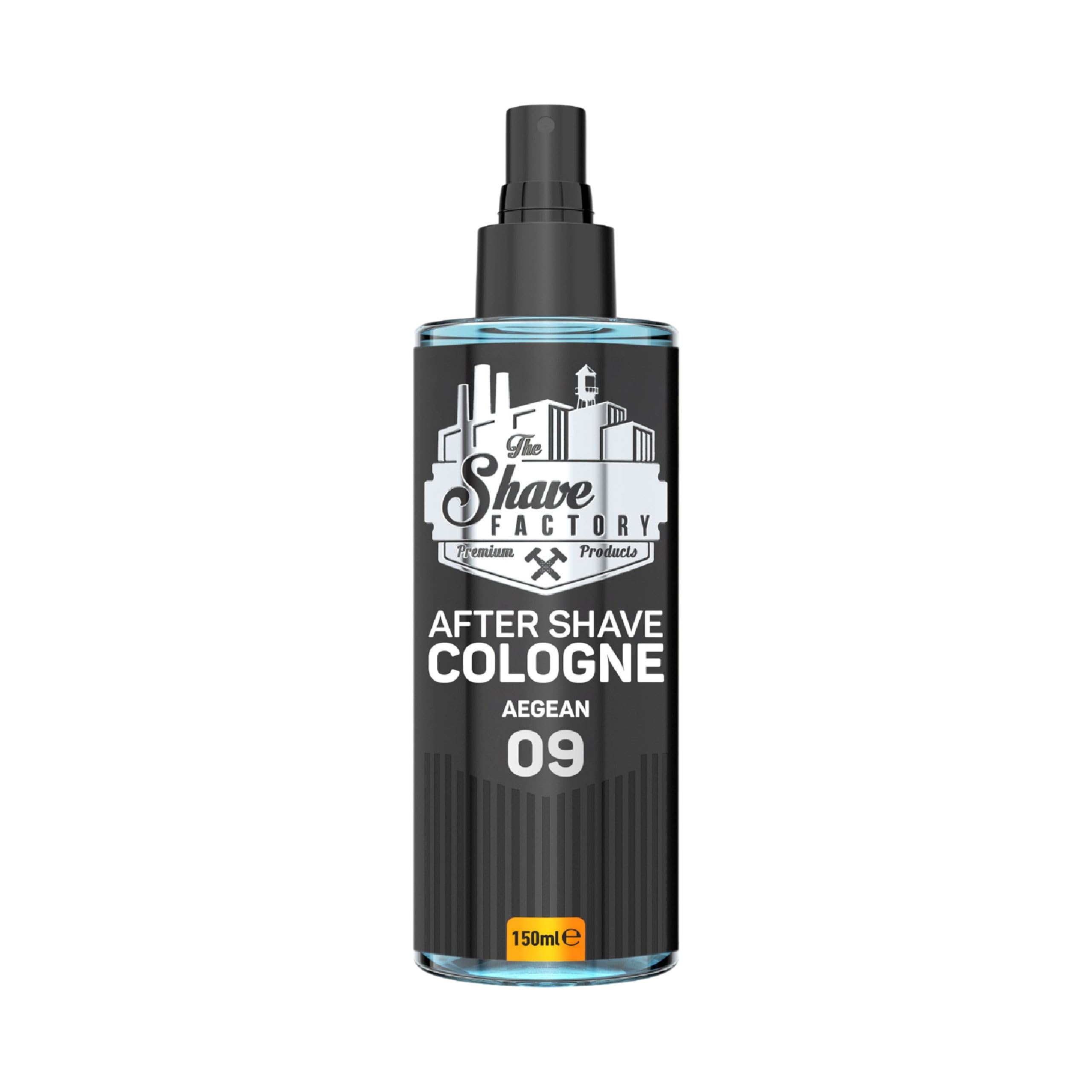 The Shave Factory Aftershave Cologne for Men – Aegean 150ml – Crisp, Refreshing, and Warm Scent – Rich Blend of Citrus and Woody Fragrance – Soothes Irritation, Refreshes the Skin