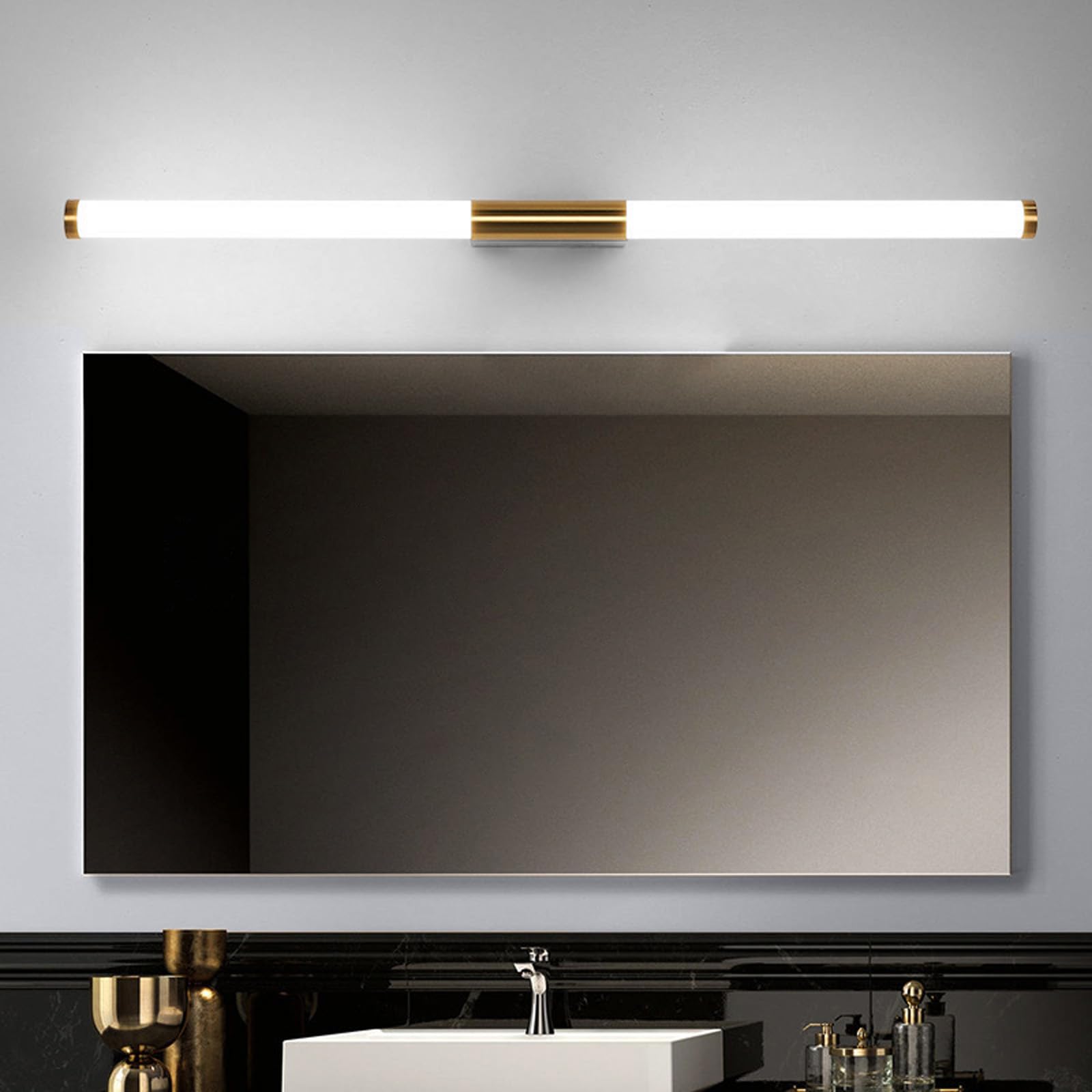 Iluminación de pared interior moderna LED larga oro para sala de estar 8