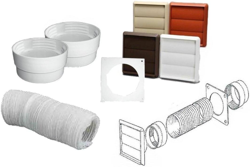 Swiftair 100mm Tumble Dryer Venting Kit Wall Ducting Gravity