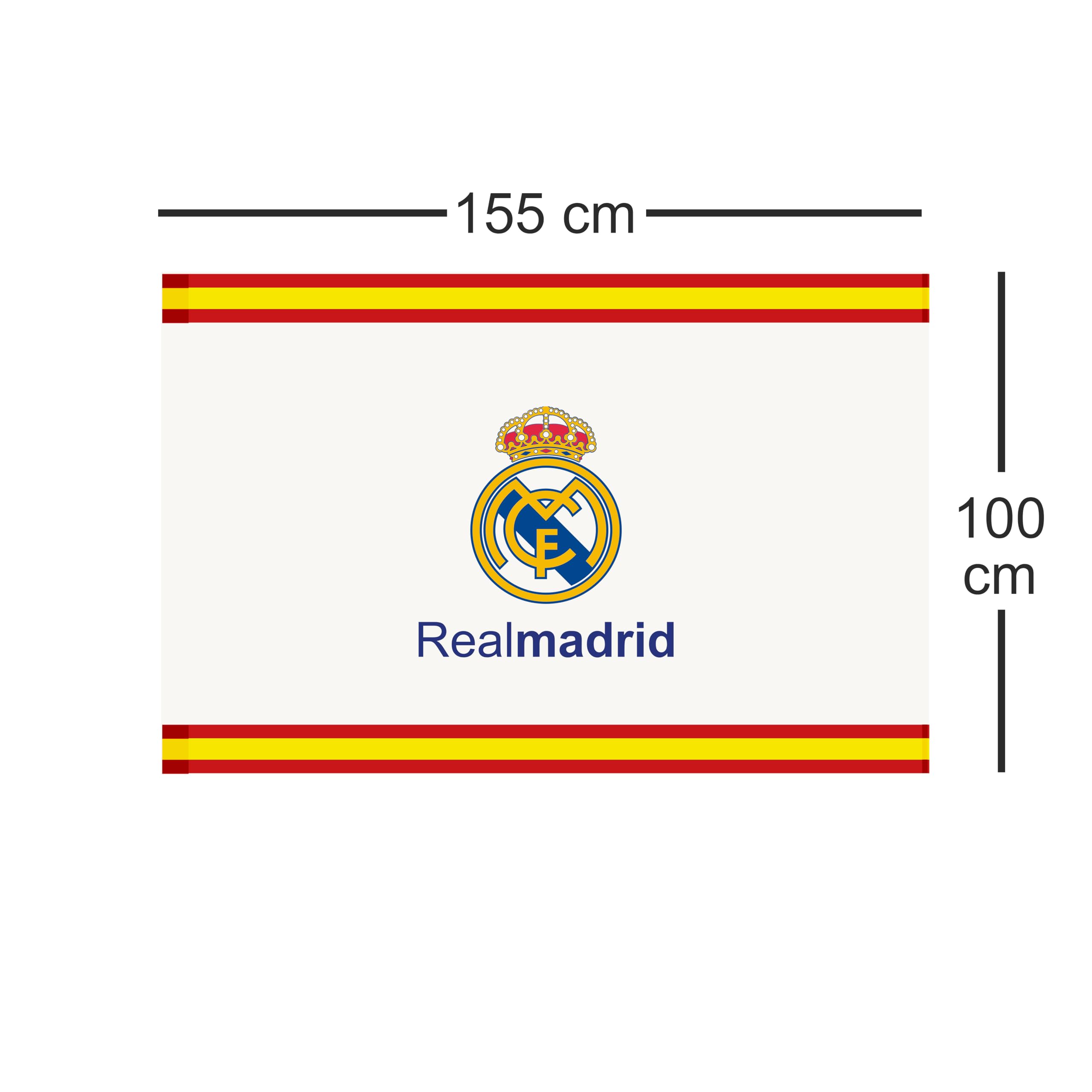 Bandera Oficial del R Madrid Equipo de Fútbol España, Equipación Oficial Fútbol Madrid para Regalo, Partidos y Celebraciones