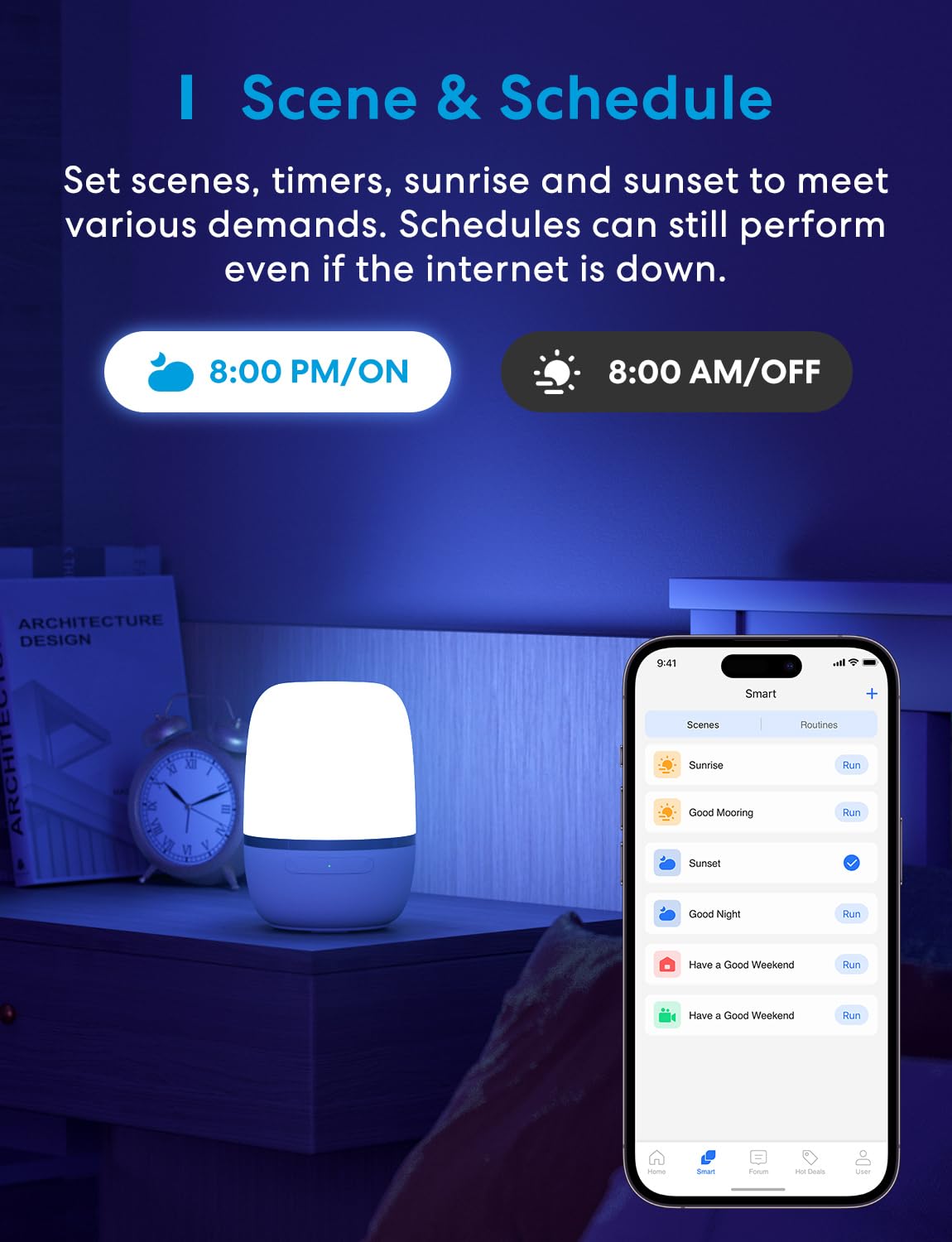Slimme Wi-Fi Meross Smart Lamp Dimbare Veelkleurige LED-lamp Afstandsbediening E27 2700K-6500K Compatibel met Alexa, Google Home en SmartThings, RGBWW