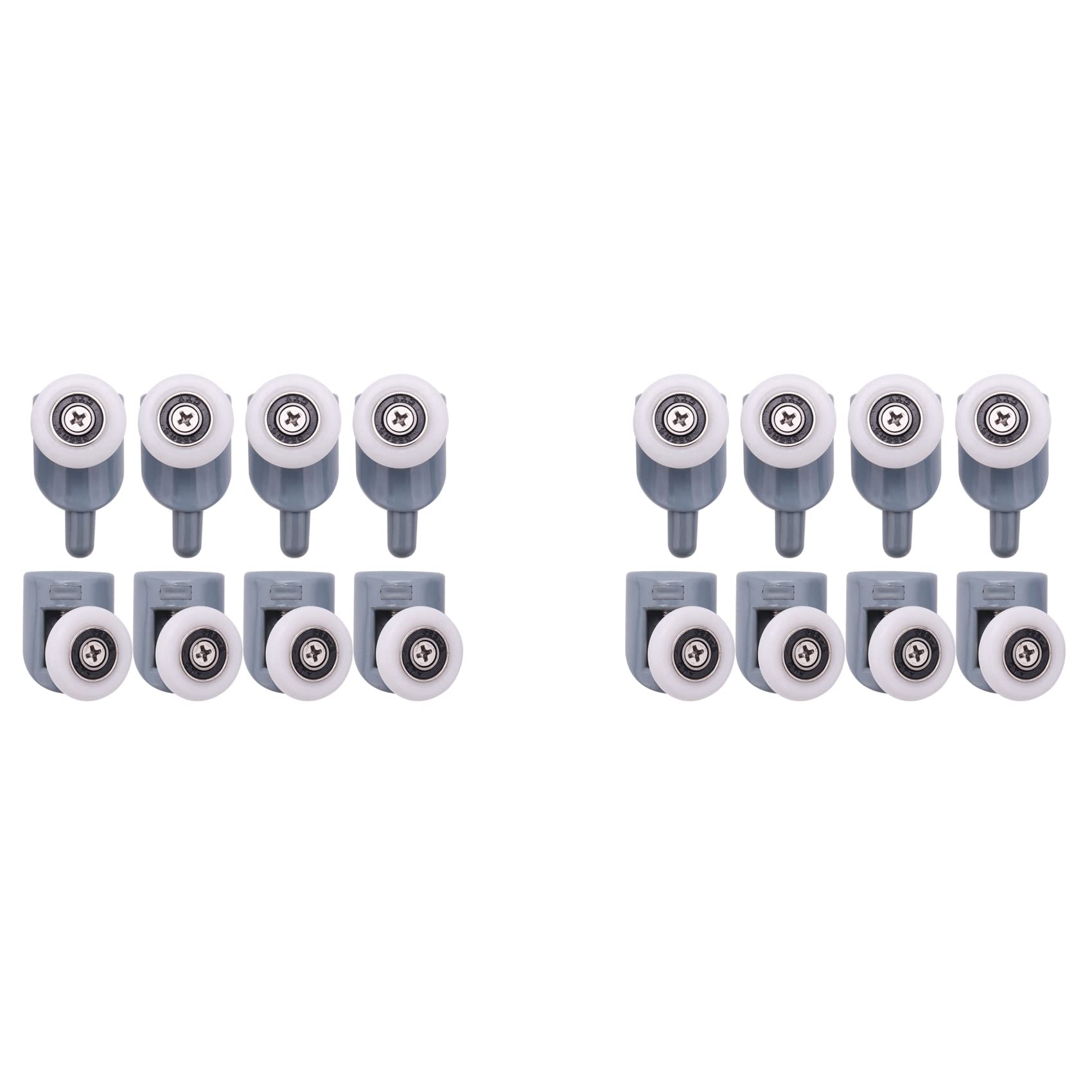 Hndhbfgrt 16Pc Shower Door Castors Rolls Shower Door Rollers Sliding Door Roller Guide Shower Spare Parts(Single Wheel)