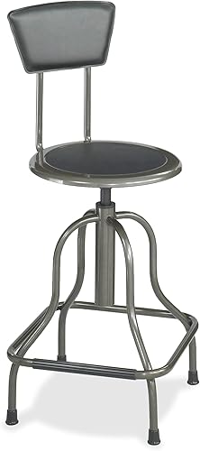 Miniatura 5 de Safco Productos 6668 Taburete bajo diésel con respaldo, peltre Peltre,Gris