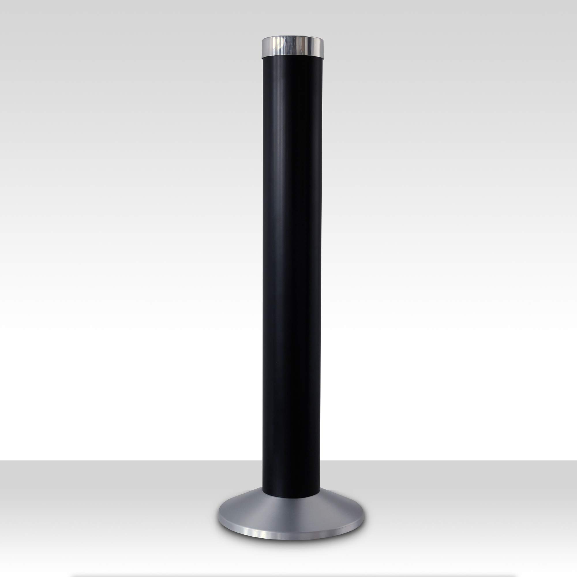Aschenbecher Säule 81x25 cm, schwarz, Marke Szagato, Marke Szagato Made in Germany (Industrie Standaschenbecher modern Design Aschenbecher groß stehend aus ALU für innen und außen outdoor)
