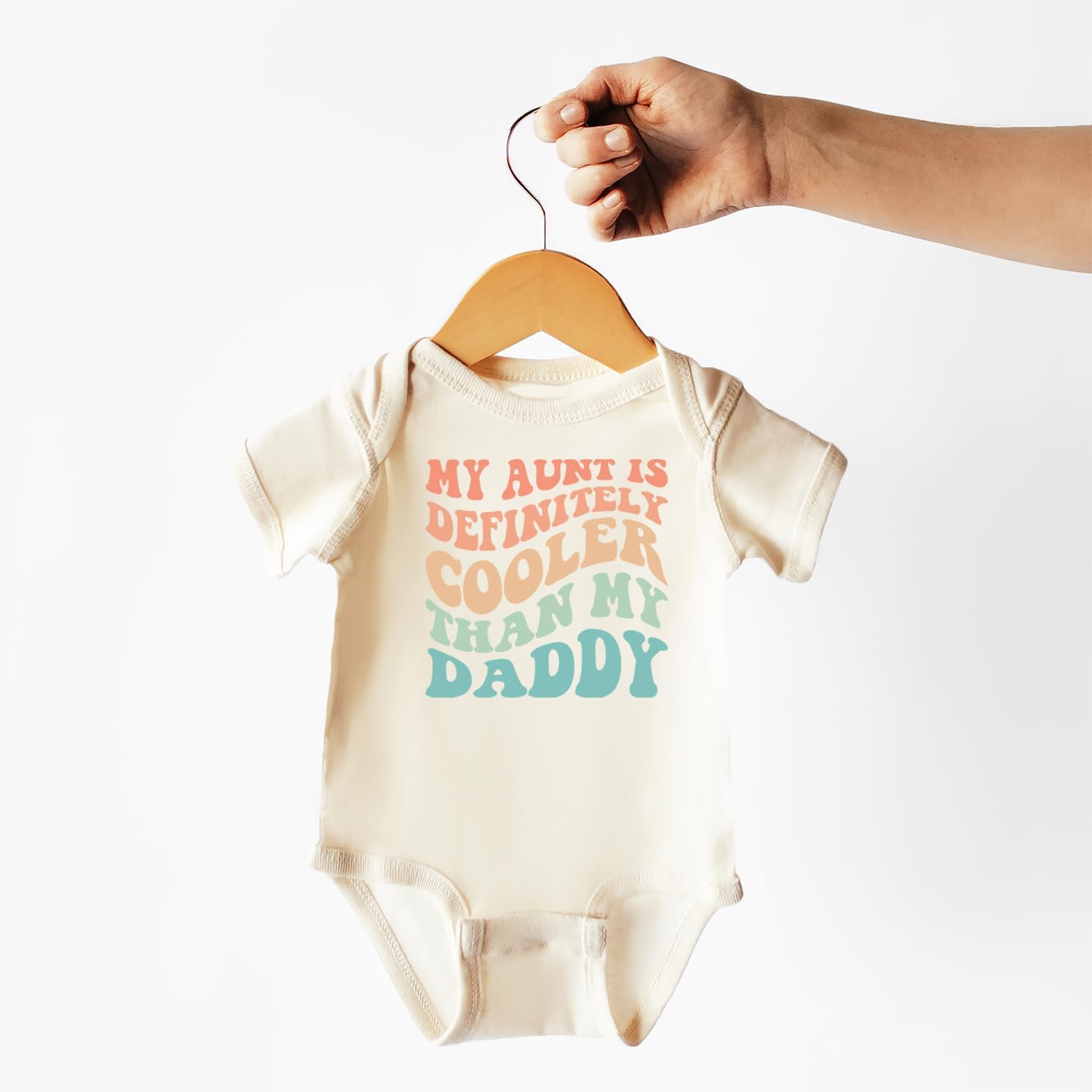 Olive Loves Apple My Aunt is Definitely Cooler Than My Daddy Shirt for Girls and Boys