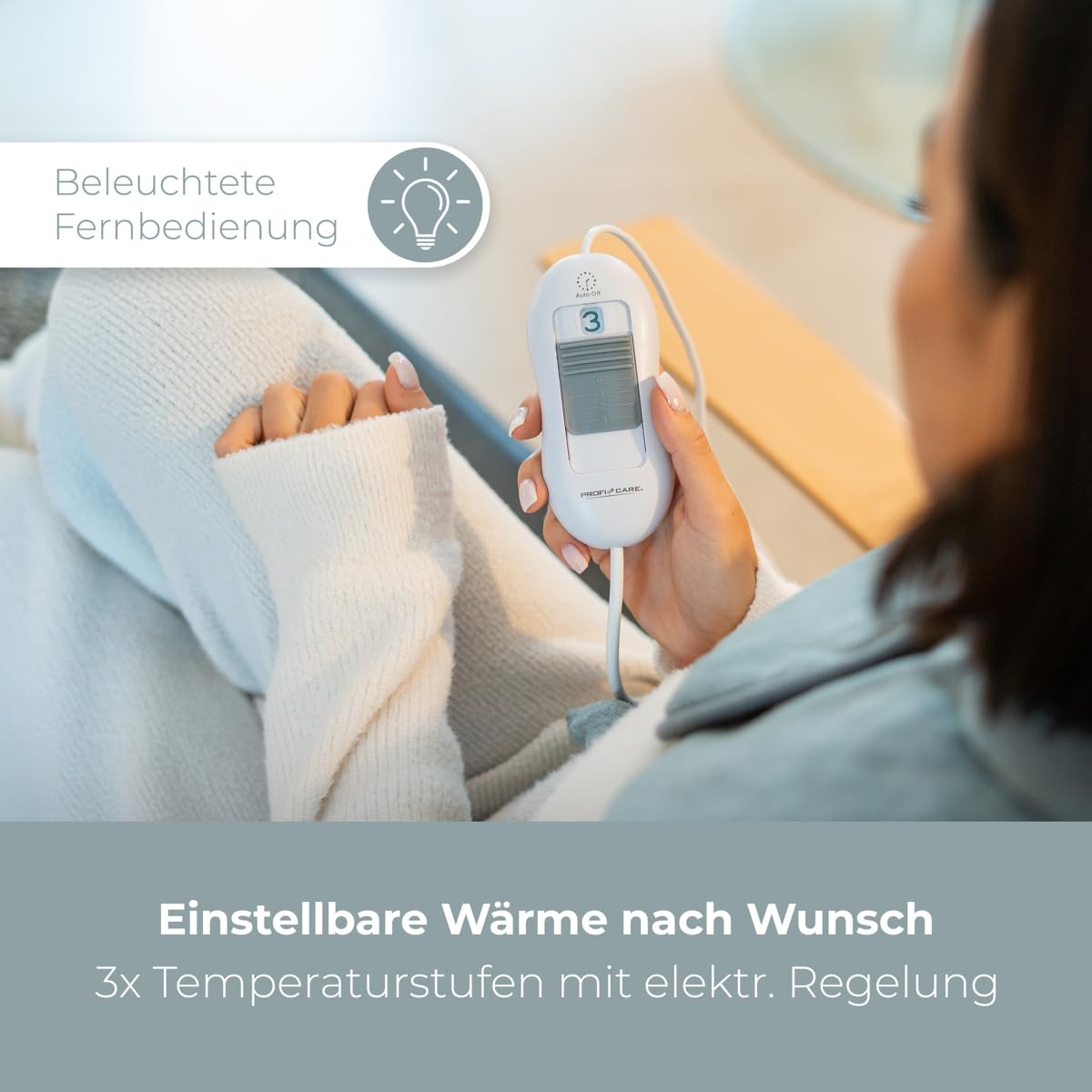 ProfiCare® PC-RNH 3107 poduszka grzewcza na kark, ramiona, plecy, szybkie nagrzewanie, długotrwałe rozprowadzanie ciepła, wyłącznik bezpieczeństwa, 3 poziomy temperatury, PC-RNH 3107