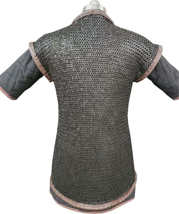 Generic Chainmail Shirt, 9 mm Flat Riveted with Washer, Sleeveless Long Length Chainmail Shirt, Easter Day Gifts