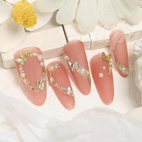 Miniatura 7 de Dijes de mariposa para uñas, 60 dijes de mariposa 3D de plata dorada para uñas acrílicas, 20 dijes de diamantes de imitación de mariposas + 40