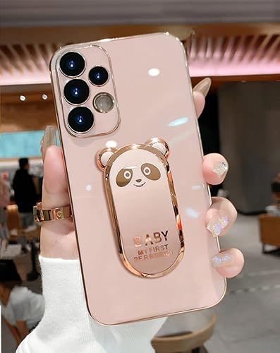 PEEHOO for Samsung Galaxy A53 A52S A54 A52 A13 A14 A51 A73 A72 A71 A33 A32 A12 A22 A 53 52S 13 Case Plating Holder Phone Cover,Pink,for Samsung A22