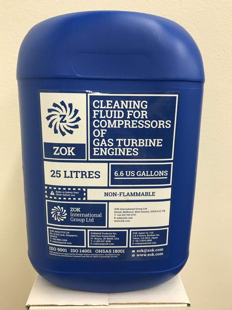 ZOK27 Gas Turbine Compressor Wash Fluid, 6.6 gallon pail of concentrate