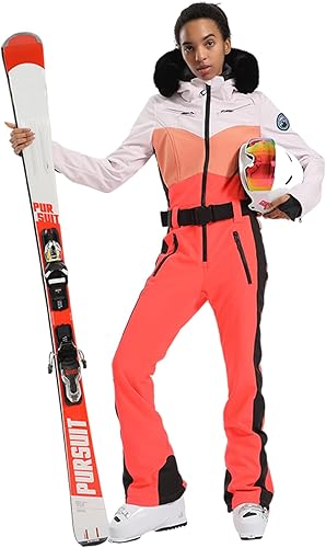 Miniatura 3 de GSOU SNOW Trajes de esquí para mujer de una pieza para snowboard invierno impermeable resistente al viento traje de nieve para deportes al aire libre