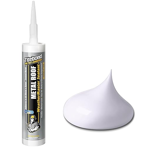 Titebond WeatherMaster 61021 sellador de techo de metal, blanco, 9.5 onzas