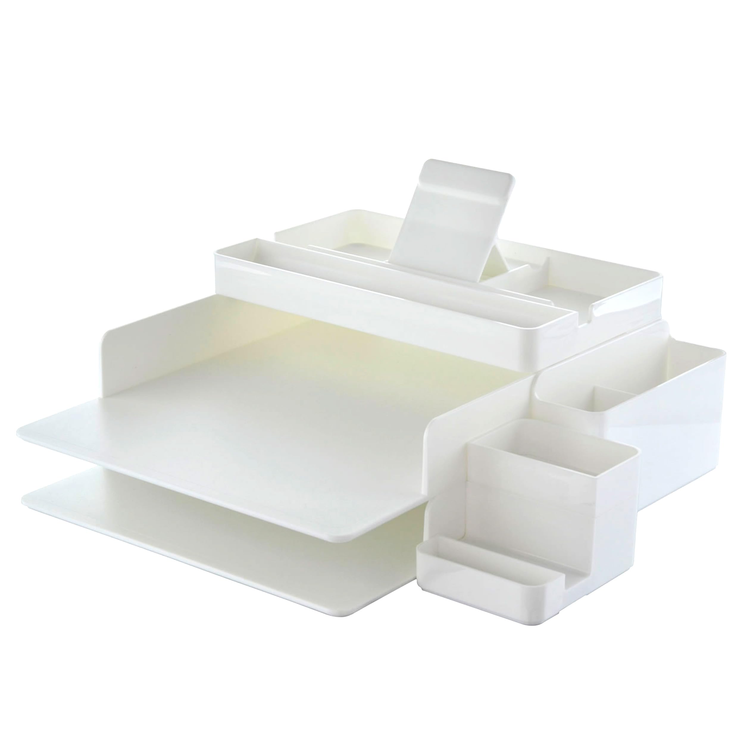 office box Organizador de Escritorio Desk Set Serie Minimal -7 Apartados Independientes y Desmontables - Organización y Decoración