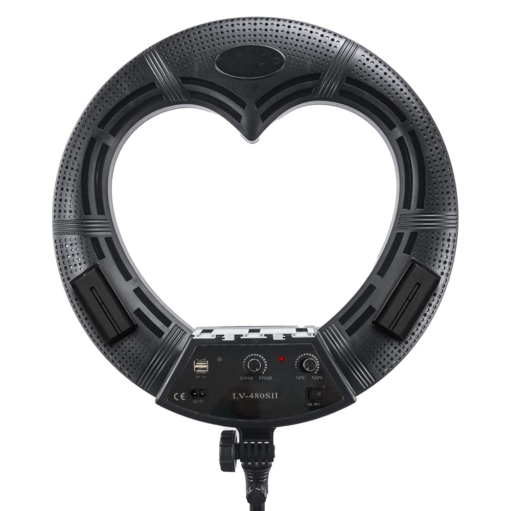 18 Zoll 96W LV-480SII LED 3200K-5600K Bicolor Lampe Herzförmige Fotografie Licht & Infrarot Fernbedienung für Make-up Live-Streaming