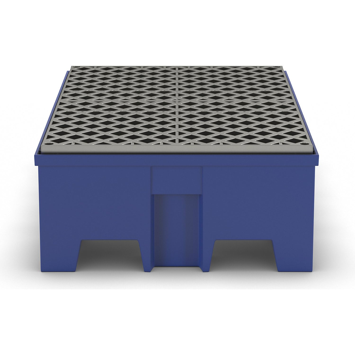 ASECOS | PE-Auffangwanne für 2 Fässer à 200 Liter | unterfahrbar | Höhe 350 mm | mit PE-Gitterrost