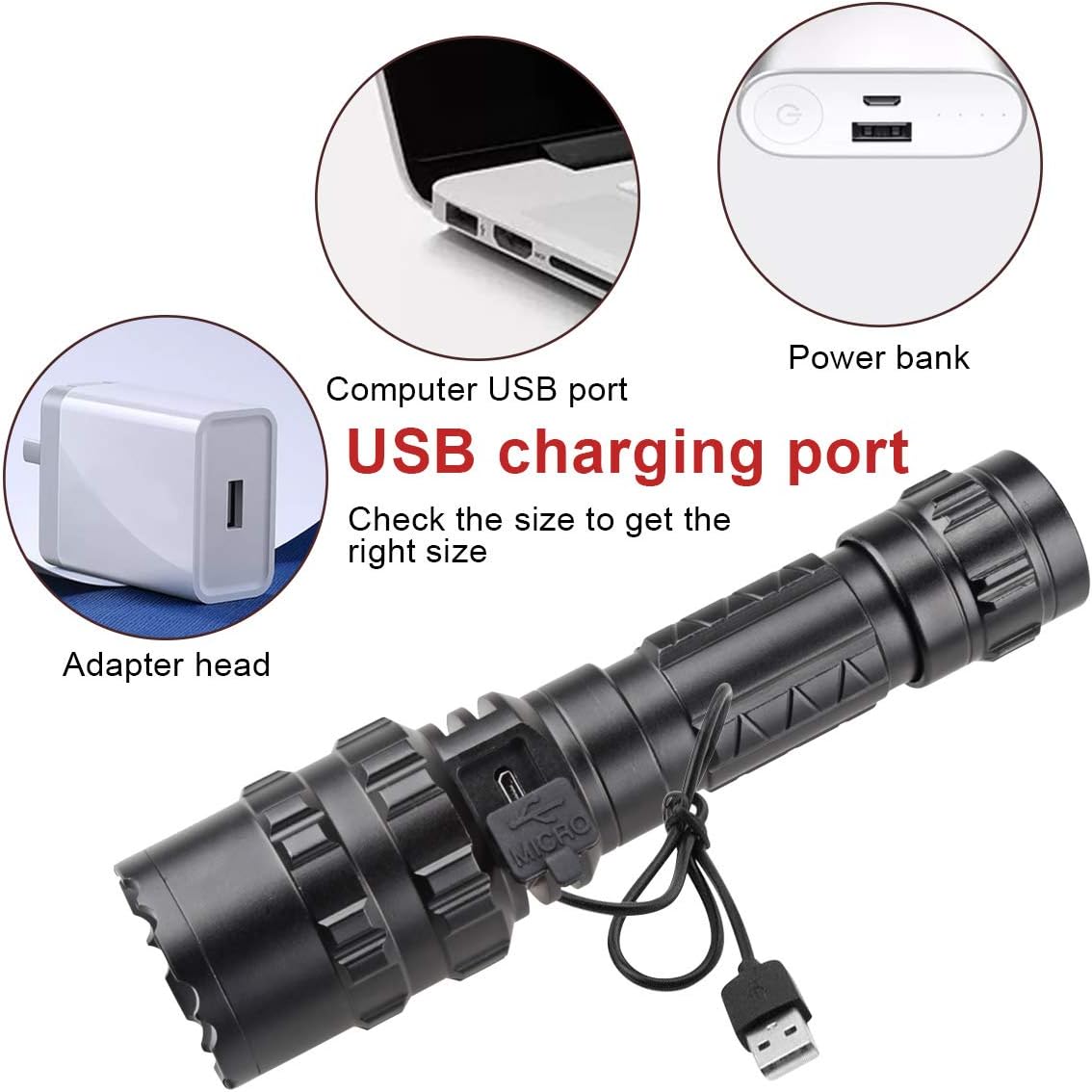 Brightest Flashlights Rechargeable Waterproof Flashlight Photo