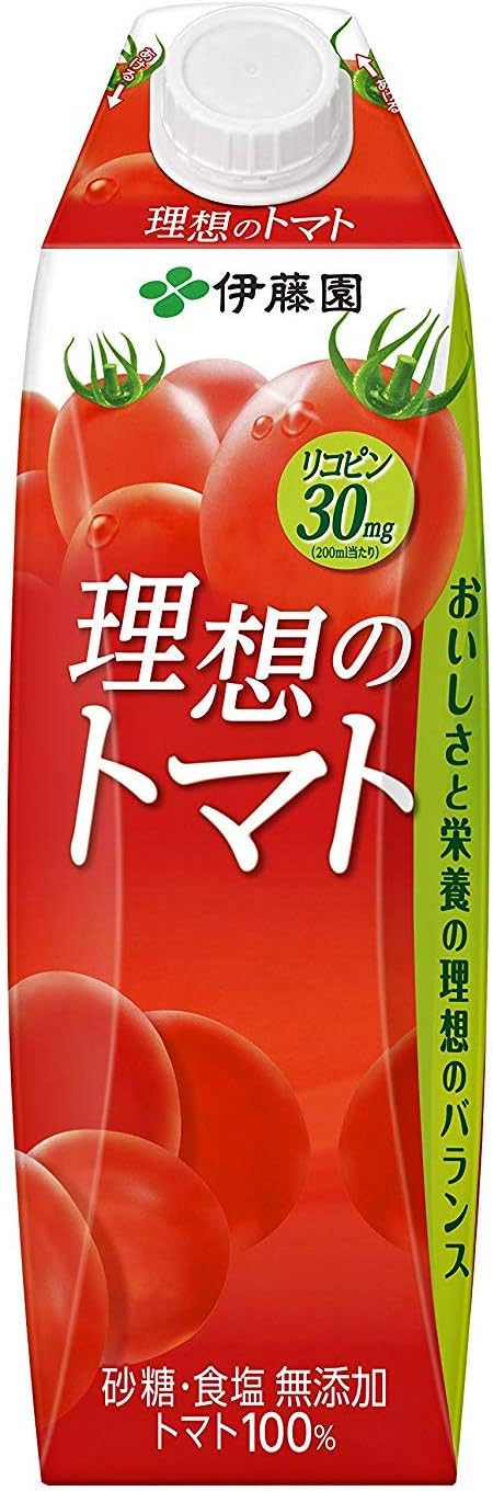 Amazon 伊藤園 理想のトマト 1l紙パック 6本入 ２ケース 12本 理想のトマト 野菜ジュース フルーツジュース 通販