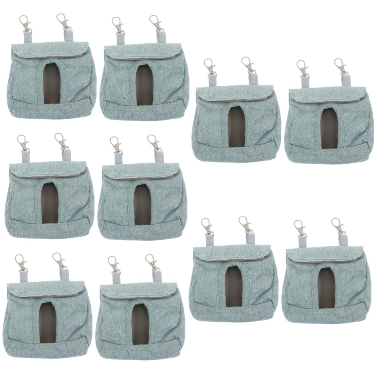 Angoily 10piezas Bolsa De Almacenamiento para Heno De Cobayas y Conejos Bolsa Colgante para Alimentación De Mascotas Material De Resistente y Lavable para Chinchillas y Roedores