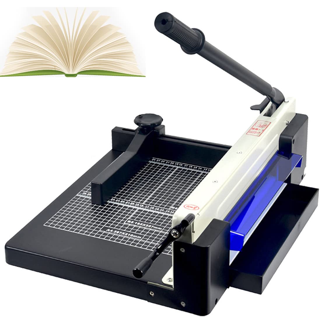 Massicot manuel très résistant, capacité de coupe de 400 feuilles, positionnement infrarouge pour papier artisanal, coupon, étiquette, papier cartonné