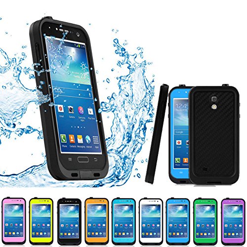 Samsung Galaxy S4 Case, LERBO Colorful Waterproof Dirt Dust Proof Case Cover for Samsung Galaxy S4 I9500(Black)
