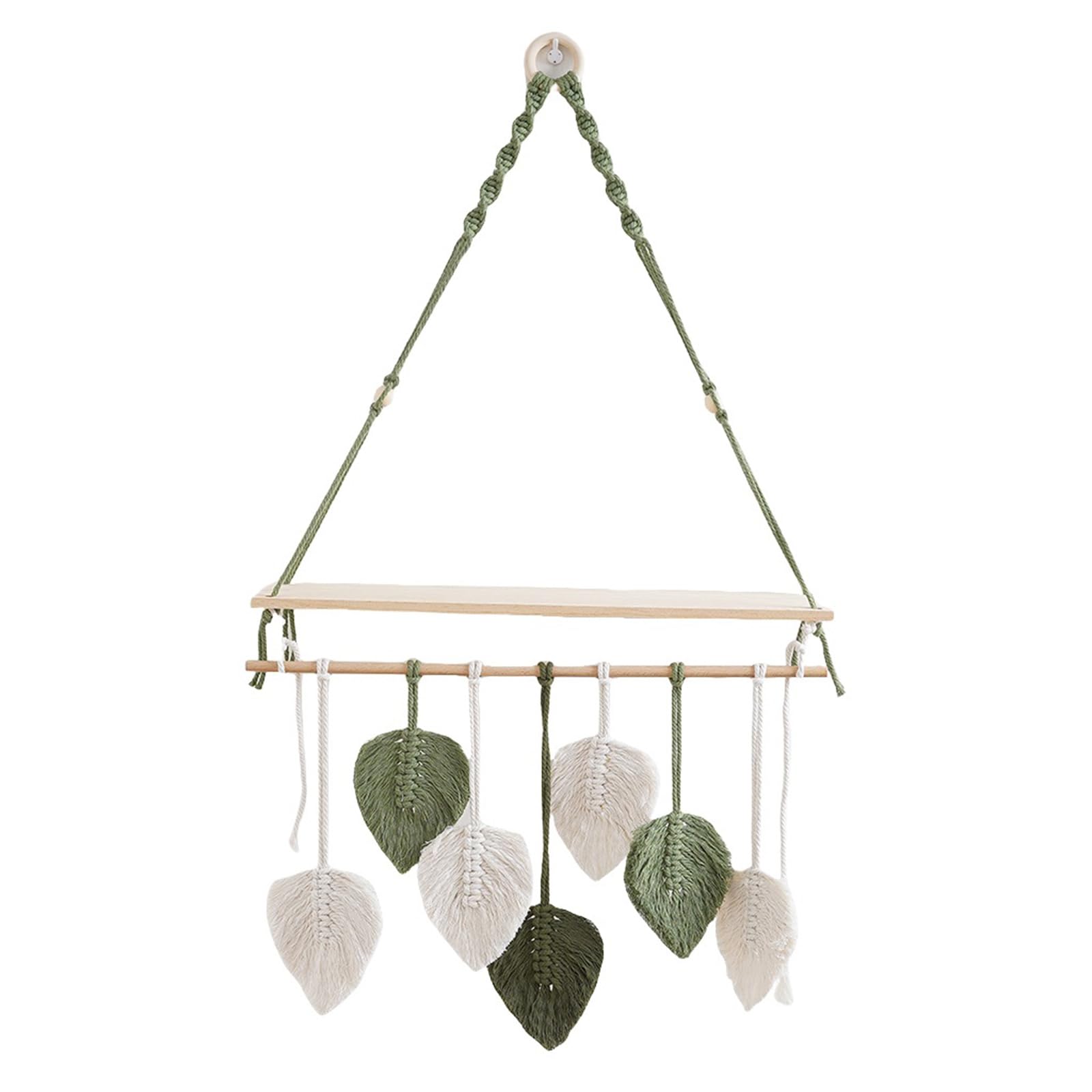 Elnwnnkc Handwoven Hanging Tapestry Storage Rack Floating Shelf for Living Room Decoration Bedroom Wall Art Book Display Stand Pattern Tapestry